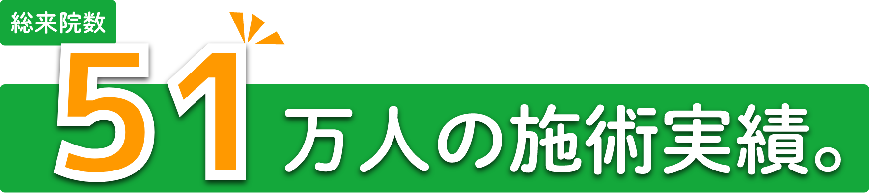 総来院数51万人の施術実績。